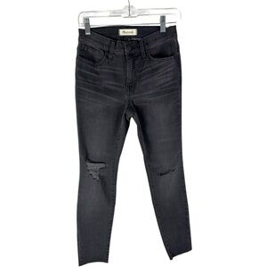 Madewell 9" Mid-Rise Skinny Jeans Black Size 26 Petite NEW NWT